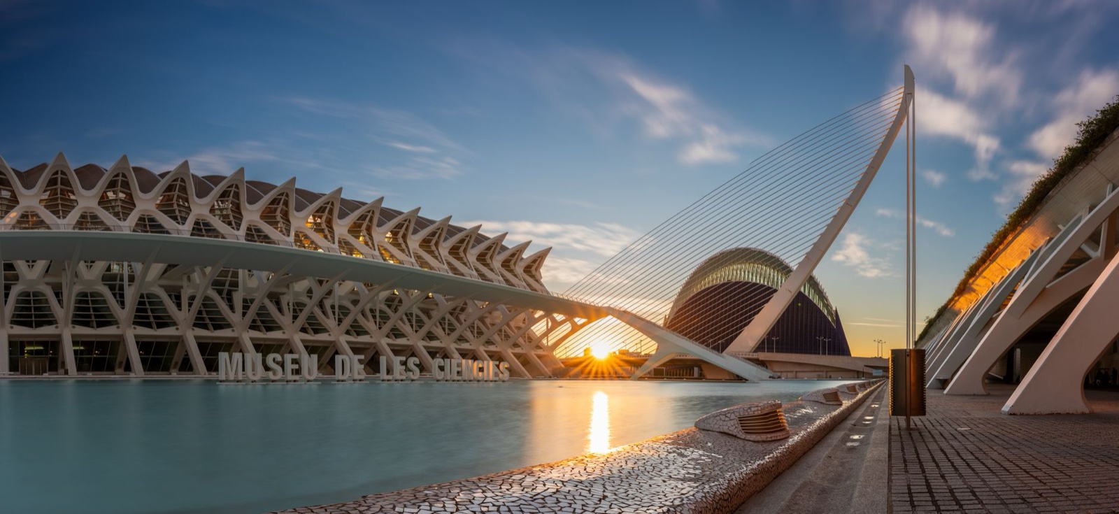 City of Arts and Sciences in Valencia at sunset