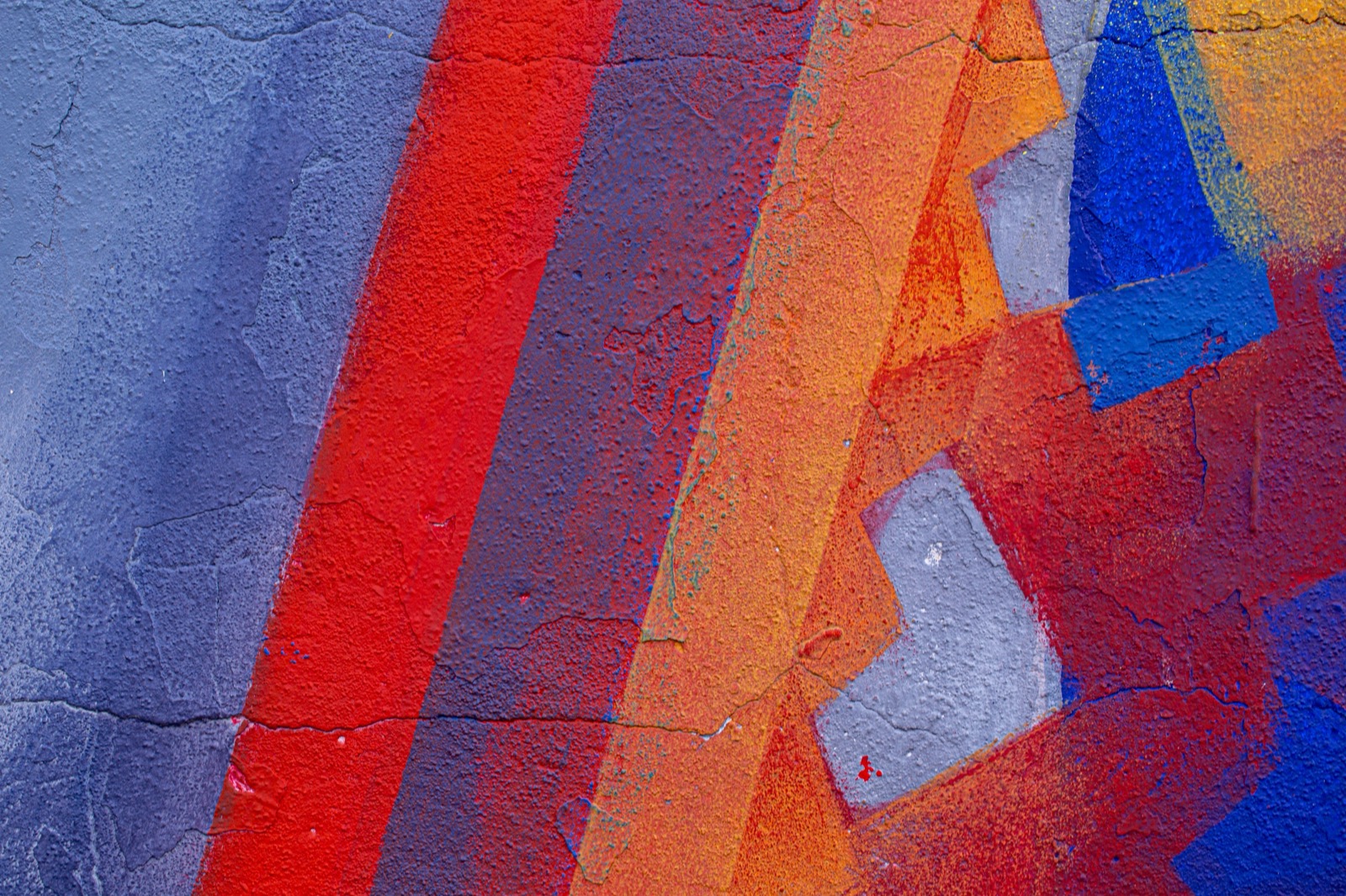 Colorful abstract street art mural