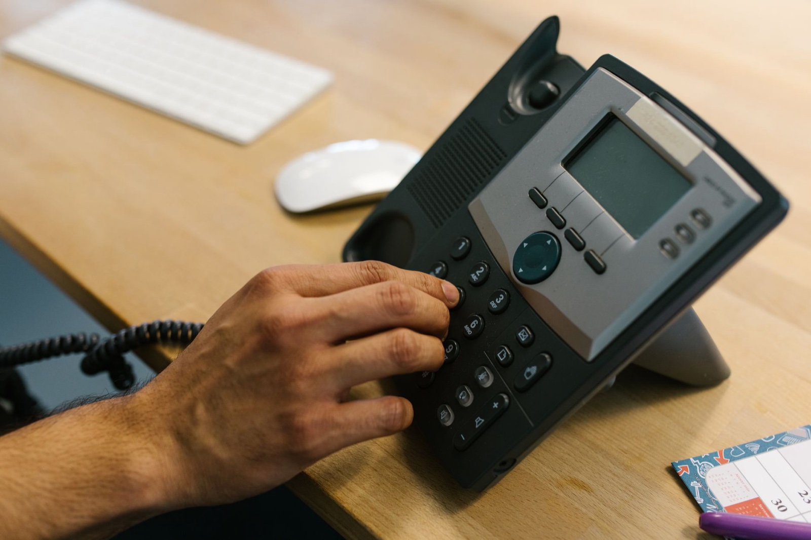 Dialing a desk phone