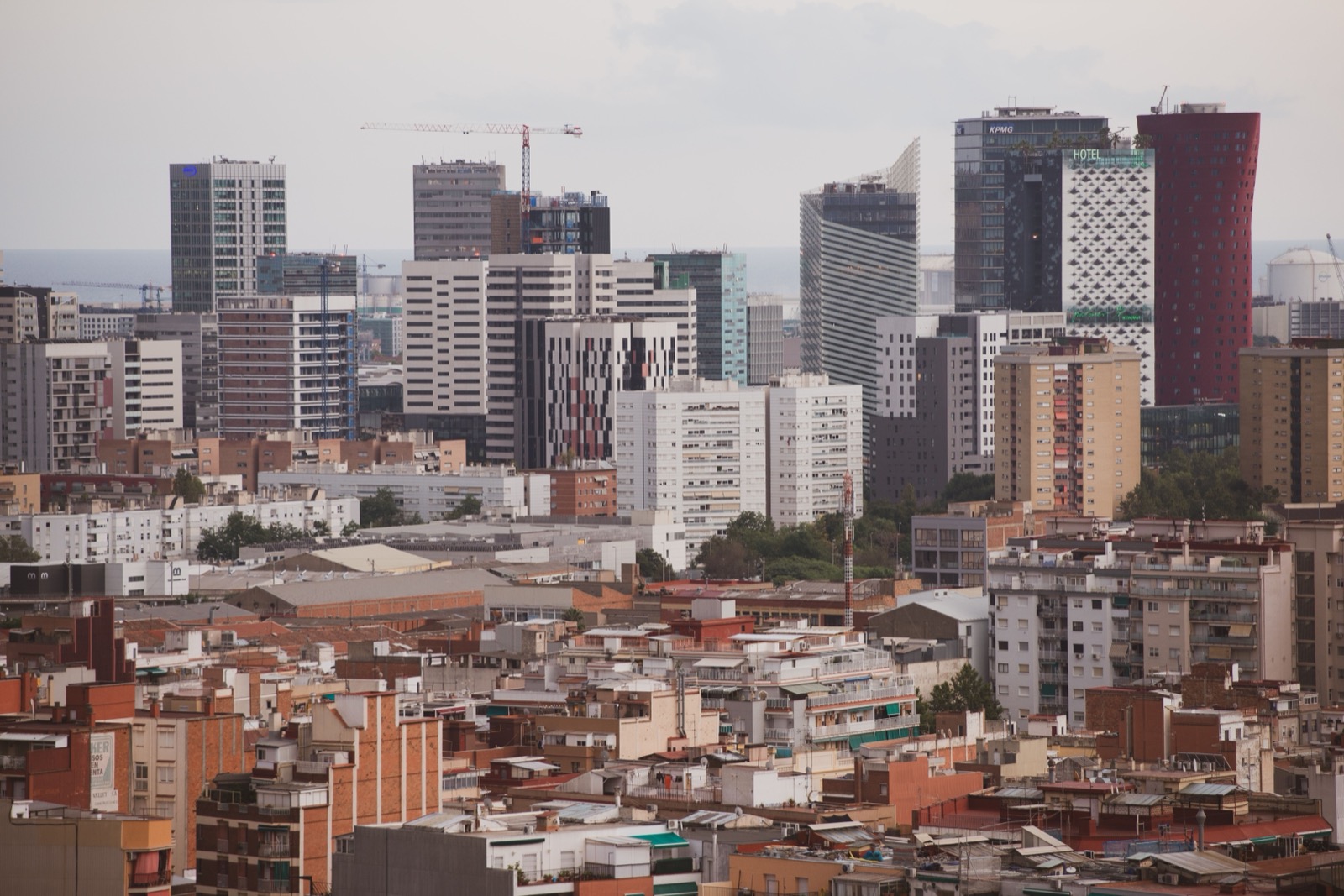Vista panorámica del skyline de Barcelona