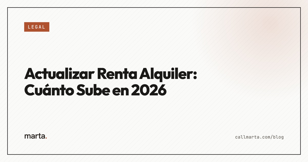 Actualizar renta alquiler en España — Marta blog