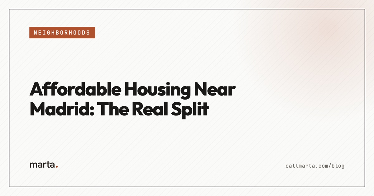 Affordable housing near Madrid — Marta blog
