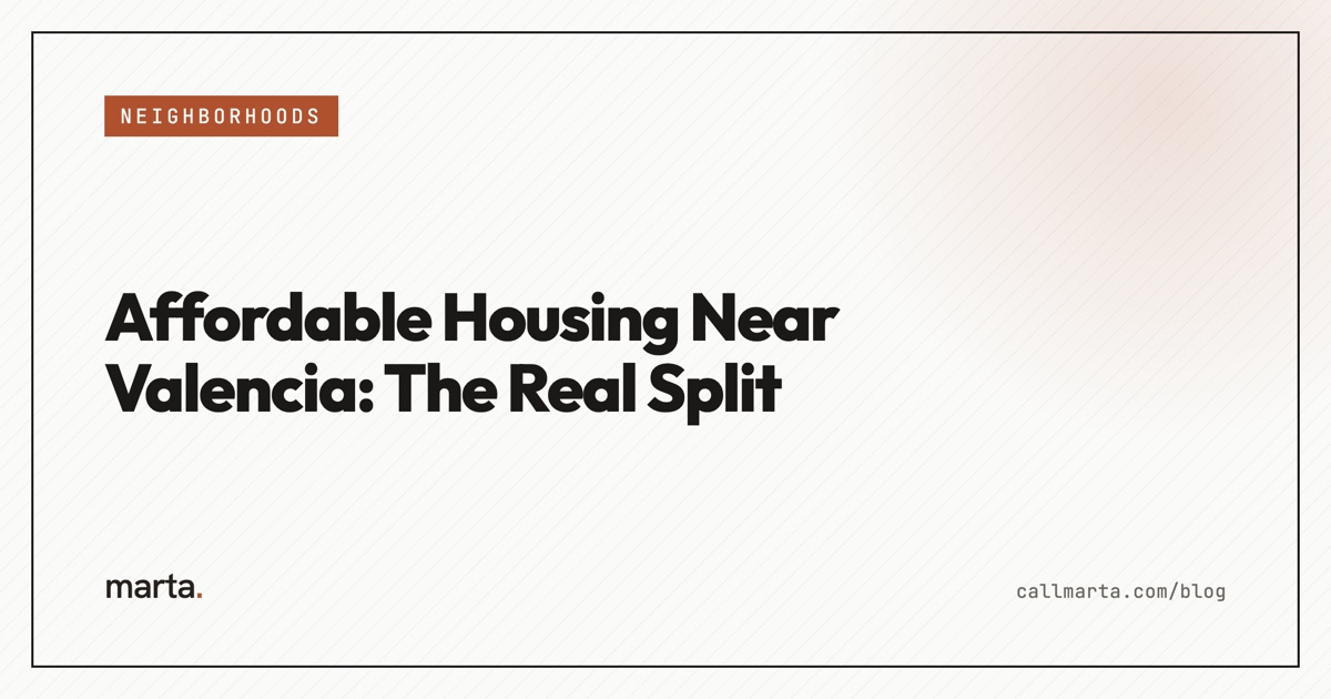 Affordable housing near Valencia — Marta blog