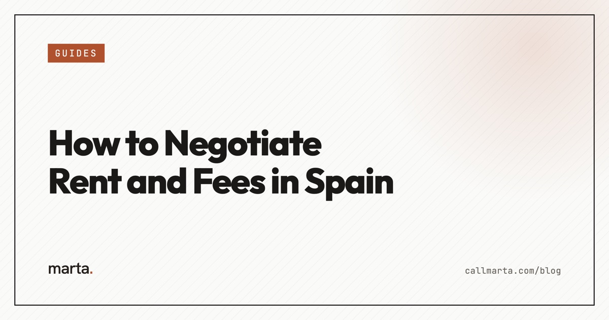 How to negotiate rent and fees in Spain — Marta blog
