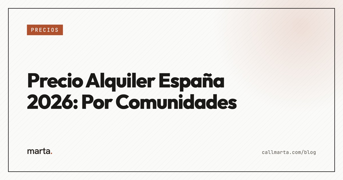 Precio del alquiler en España por comunidades — Marta blog
