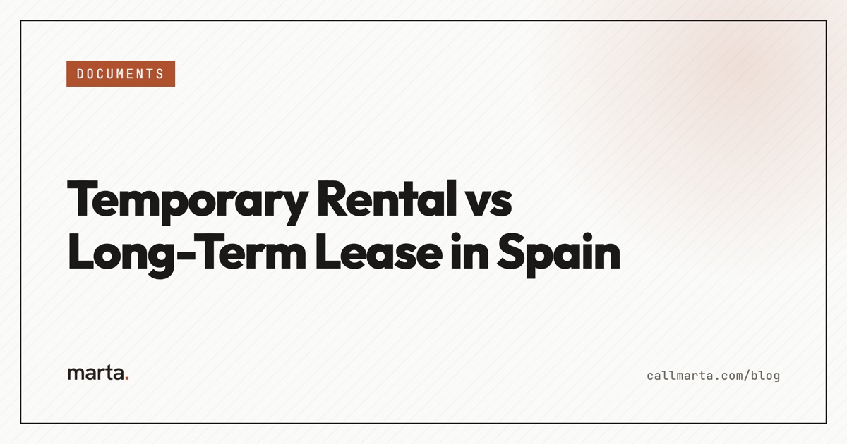 Temporary rental vs long-term lease in Spain — Marta blog